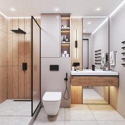 Toilet Bathroom Modern Style سرویس بهداشتی و حمام
