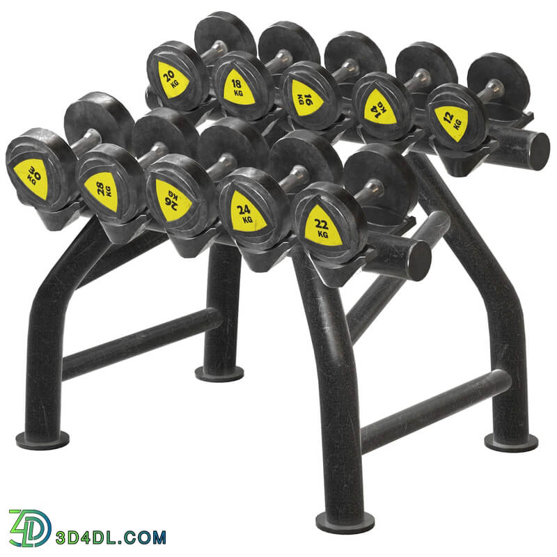 ZIVA ST2 5 PAIR HORIZONTAL DUMBBELL RACK