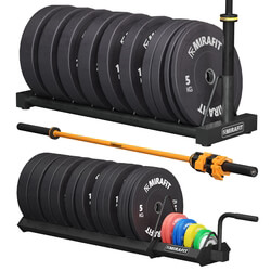 MIRAFIT BUMPER PLATES & STORAGE STAND SET ست استند و صفحه سپر میرافیت
