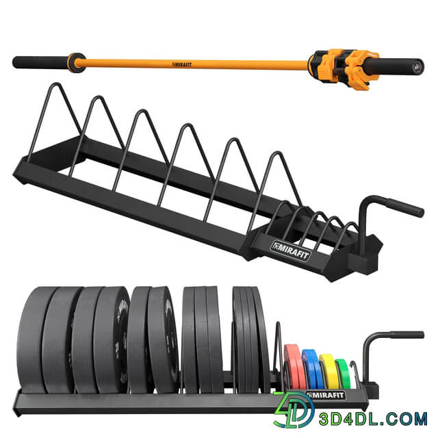 MIRAFIT BUMPER PLATES & STORAGE STAND SET