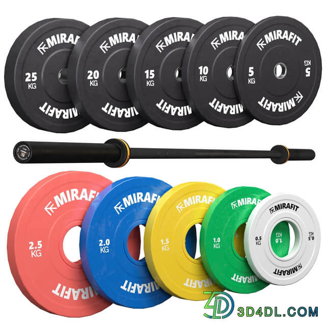 MIRAFIT BUMPER PLATES & STORAGE STAND SET