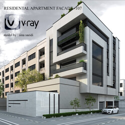 residental apartment facade - 107 آپارتمان مسکونی-107