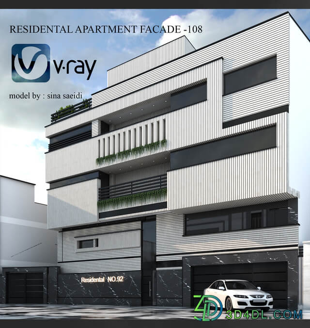 residental apartment facade-108