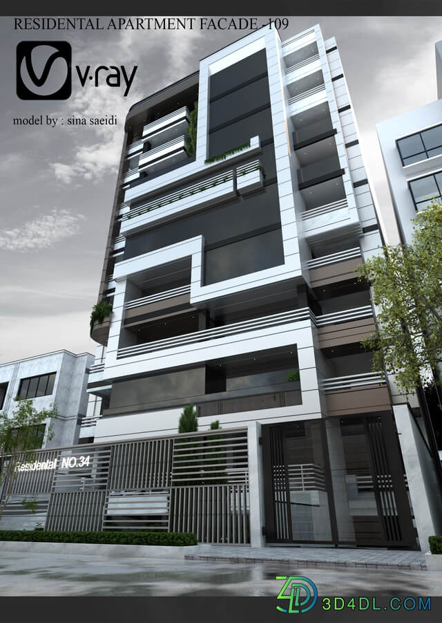 residental apartment facade-109