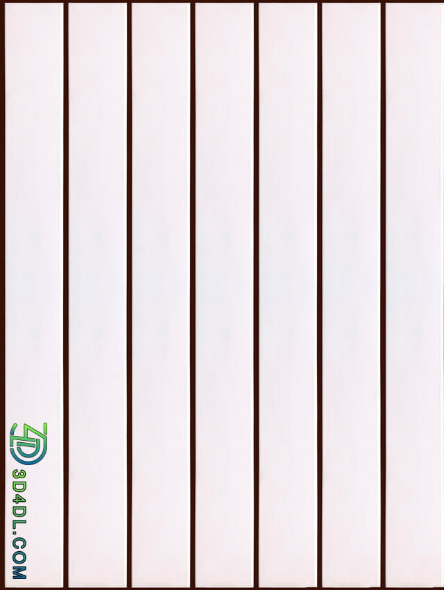 Vertical four-band white brick