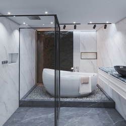 Bathroom Interior scene V-RAY RENDER 3D طراحی مدرن و لوکس سرویس بهداشتی