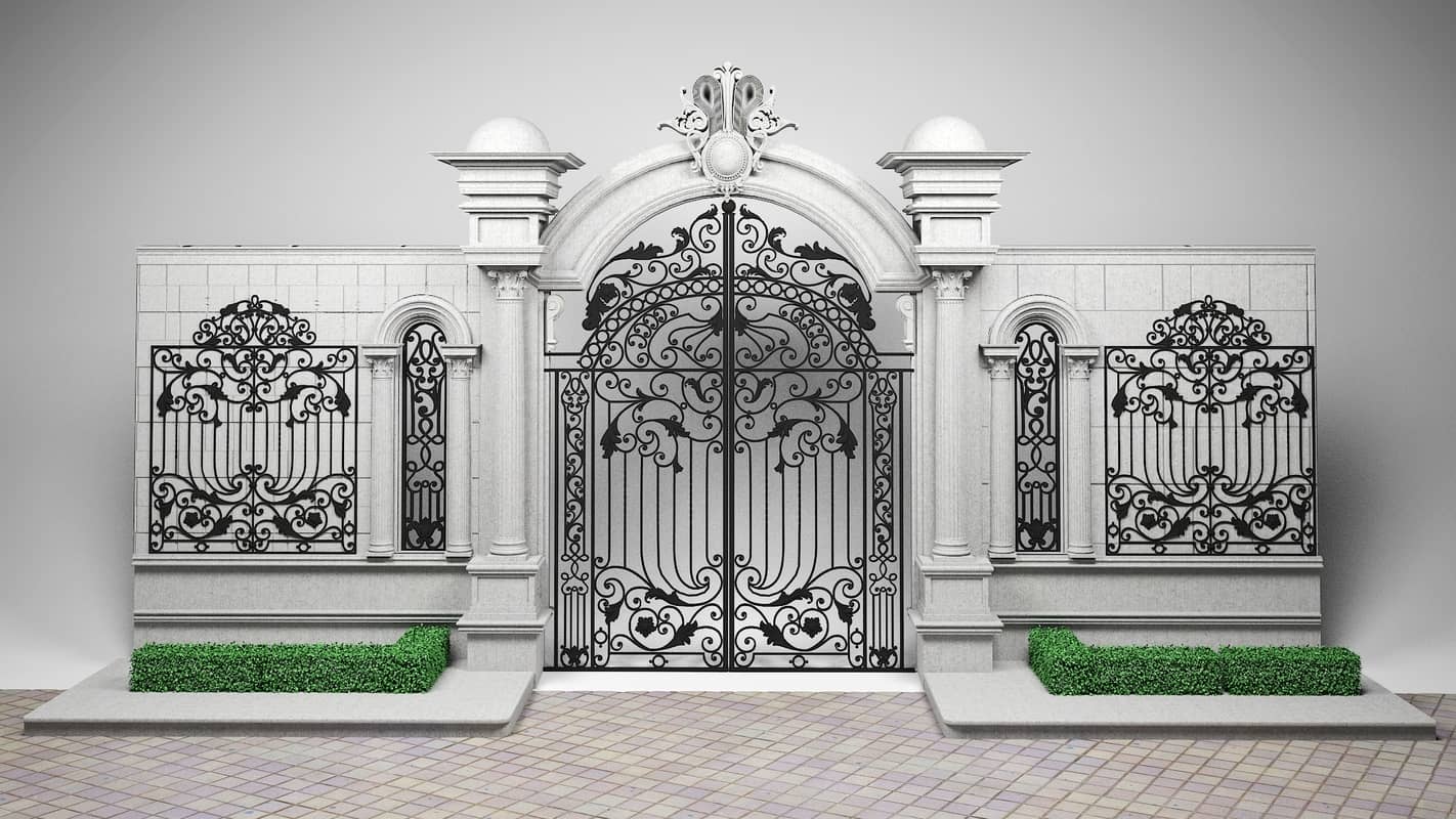 Front door & wall