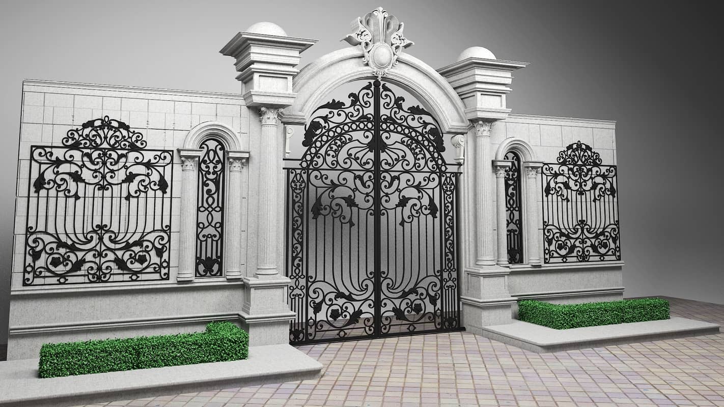 Front door & wall