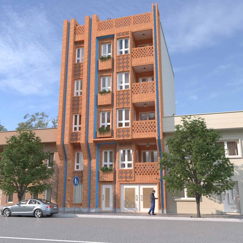 Brick building