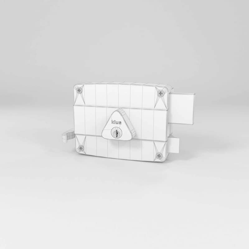 3D model of a lock in the yard