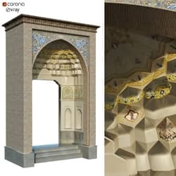 Old islamic turkish arch muqarnas set 142 طاق و مقرنس عربی اسلامی (سلجوقی)