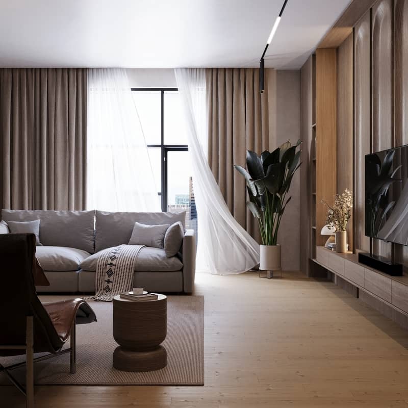 living room & TV set