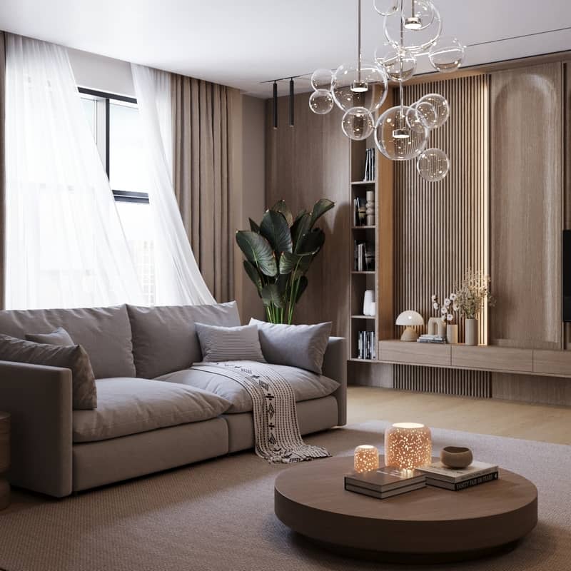 living room & TV set