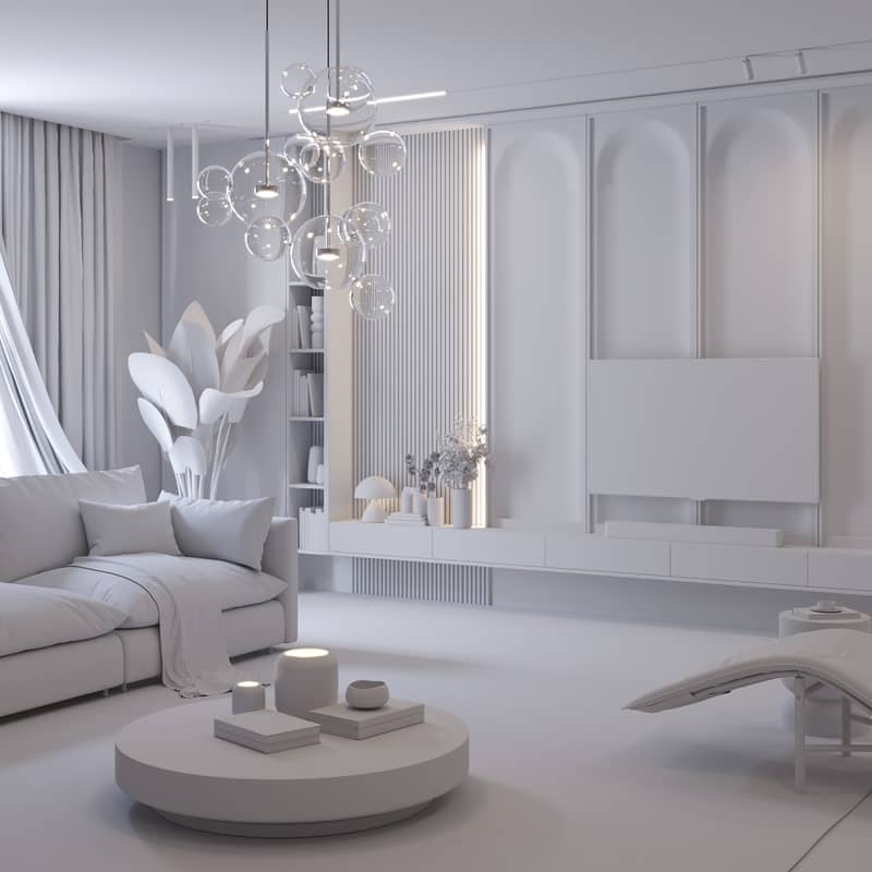 living room & TV set