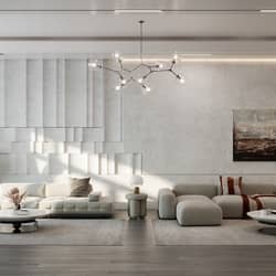 living room & TV set صحنه آماده هال پذیرایی و ست تلویزیون
