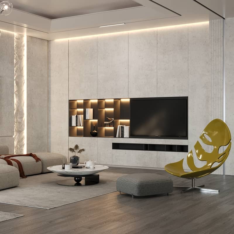 living room & TV set