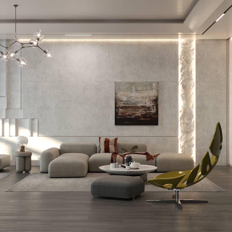 living room & TV set